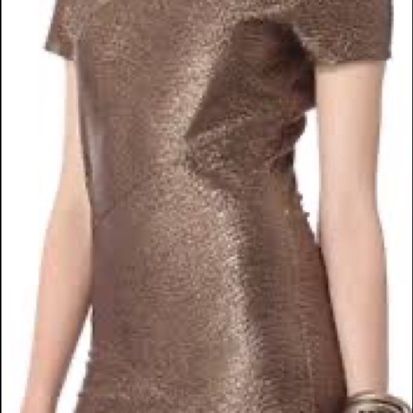 Free People Moonage Daydream Bronze Metallic Party Dress Size Small - Picture 6 of 15